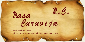 Maša Ćuruvija vizit kartica